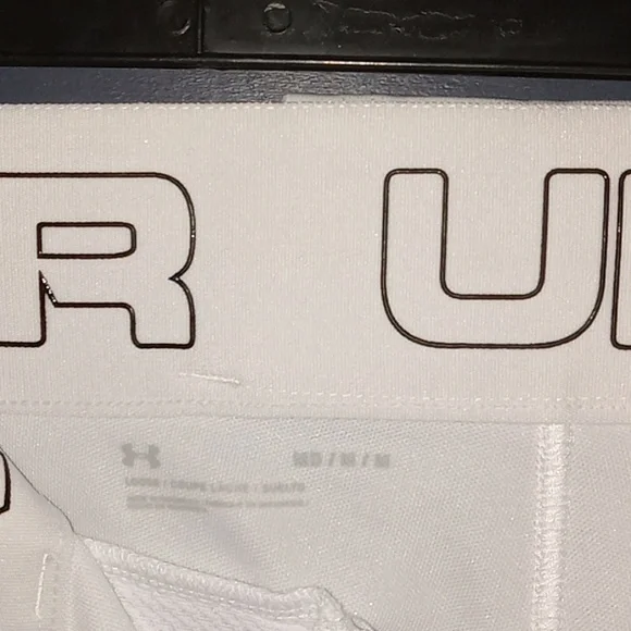 GUC Under Armour athletic pants white double snap size medium - Picture 4 of 7